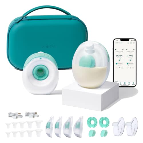 Willow Go Hands-Free Wearable Double Electric Breast Pump with Carry Case