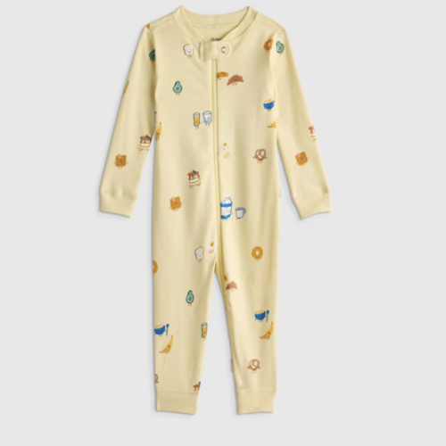 100% Organic Cotton One Piece Pajama - Baby in Breakfast Buddies
