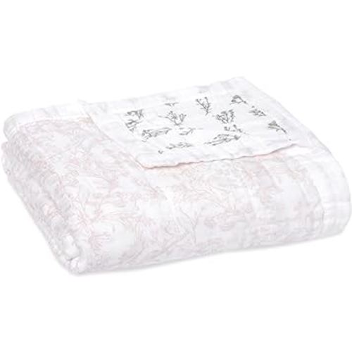 aden + anais Silky Soft Bamboo Viscose Baby Blanket, Crib Bedding for Newborn Baby and Toddler, Nursery Blanket for Boys and Girls, Baby Registry and Shower Gift, French Floral