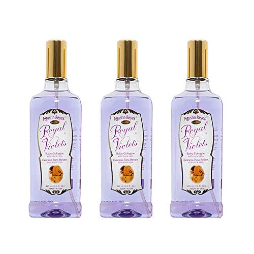 Royal Violets Baby Cologne. Clean, Mild and Long Lasting Fragrance. With Aloe Vera. 7.6 Fl Oz / 225 ml. Pack of 3