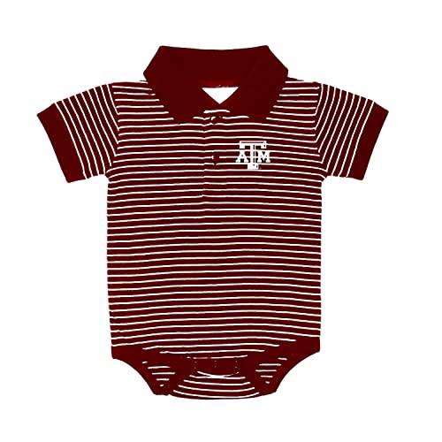 Two Feet Ahead Striped Short Sleeve Golf Polo Baby Bodysuit Creeper Infants Newborn Sizes 0-3M 6M 12M
