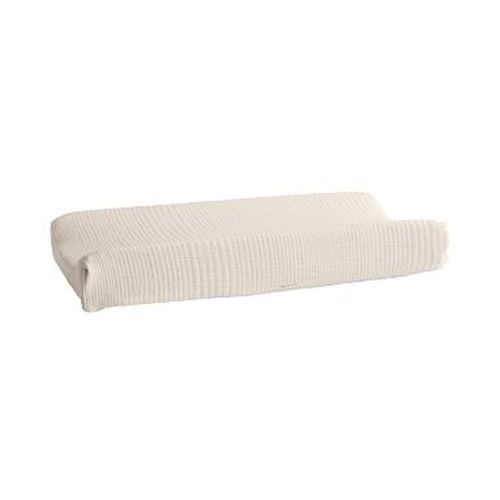 Organic Matelasse Changing Pad Cover , Changing , Oat