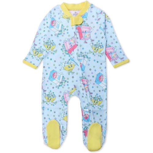 HonestBaby Sleep & Play Footed One-piece Pajama Sleeper 100% Organic Cotton, Baby Boys