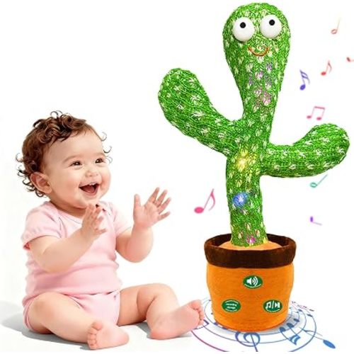 Hunfur Interactive Dancing Talking Cactus Toy, Repeat What You Say