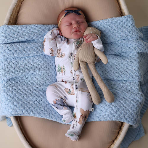Dragon Organic Baby Snuggle Sleepsuit Footie | Snuggle Hunny