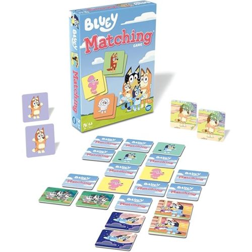Wonder Forge Bluey Matching Game - Family & Toddler Games - Educational Toys - Memory & Brain Games for Kids Ages 3-5, Indoor Recess