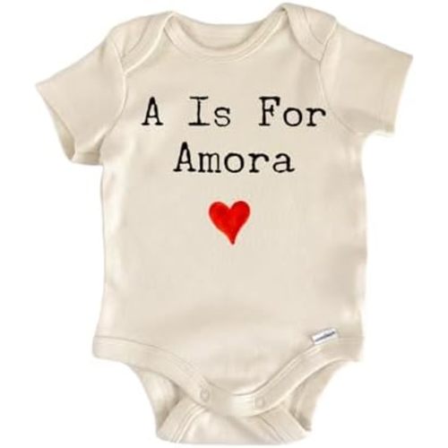 A Is For Amora - Baby Boy Girl Clothes Bodysuit Funny Cute