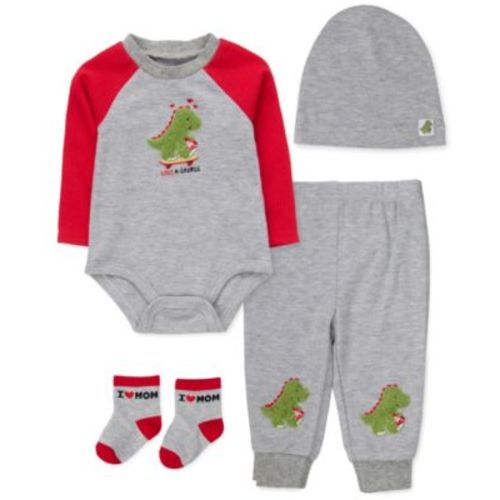 Love-A-Saurus Bodysuit, 4-Piece Set