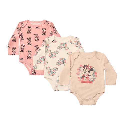 Magic Threadz Disney Clothes Baby Girls Bodysuit 3-Pack – Minnie Mouse & Marie from The Aristocats Onesies Newborn to Infant