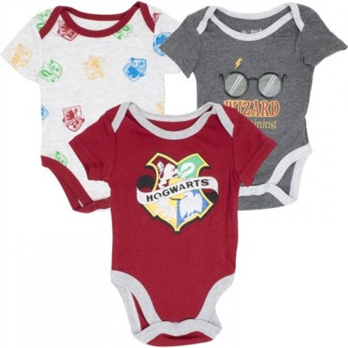 Kids Harry Potter Wizard In Training 3-Pack Bodysuit Set - 0-3 Months