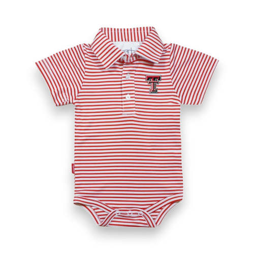 Garb Texas Tech "Carson" INFANT Striped Polo Onesie – Red Raider Outfitter