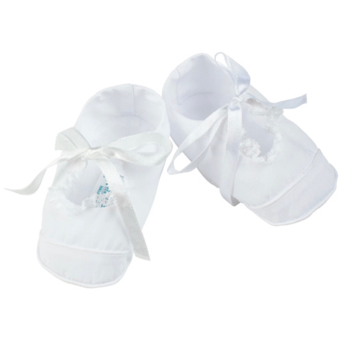 Girls Mary Jane Lace Booties in White