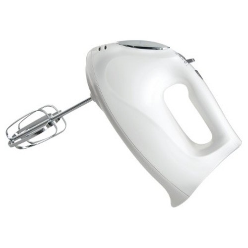 Hamilton Beach 6-Speed Hand Mixer with Case - White 62632R: Handheld Mixer, Kitchen Appliance, Power Boost, Bowl Rest