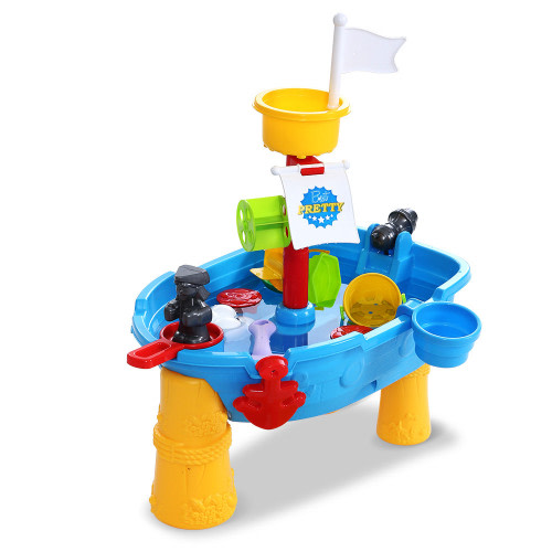Keezi Kids Toys Outdoor Table Marine Pirate Ship Sandpit