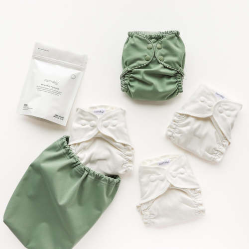 Cloth Diapering Kit - Esembly Baby - Size Two - Aloe