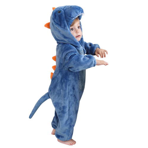 FFENYAN Adorable Dinosaur-Themed Baby Onesie Soft Flannel Long Sleeve Bodysuit for Infants and Toddlers Perfect for Everyday Wear and Special Occasions for 3 Months-3 Years