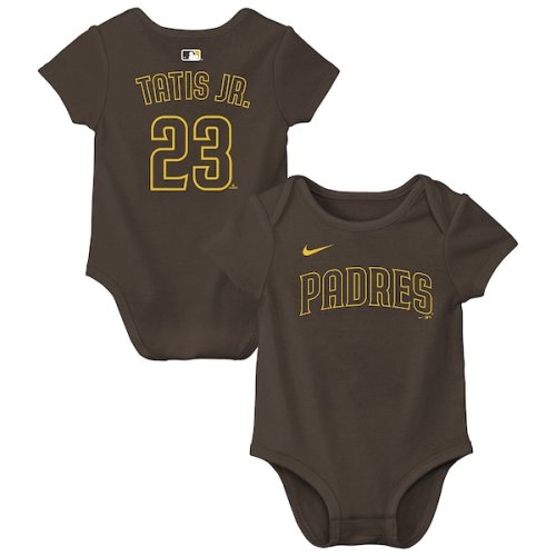 Newborn & Infant San Diego Padres Fernando Tatis Jr. Nike Brown Name & Number Bodysuit