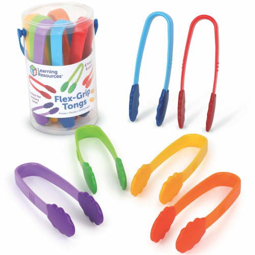 Learning Resources Flex-Grip Tongs - Kids Tongs, Fine Motor Skills,  Ages 2+