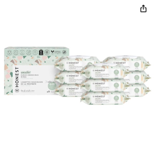 Amazon.com: The Honest Company Clean Conscious Wipes | 99% Water, Compostable, Plant-Based, Baby Wipes | Hypoallergenic, EWG Verified | Geo Mood, 648 Count : Everything Else