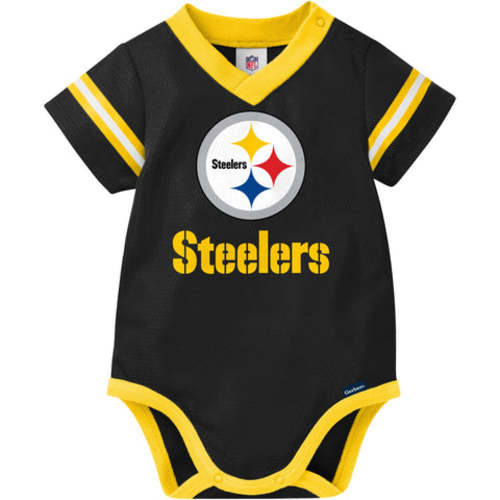 Baby Boys Pittsburgh Steelers Short Sleeve Jersey Bodysuit