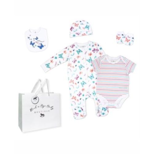 Baby Girls Butterflies Layette, 6 Piece Set