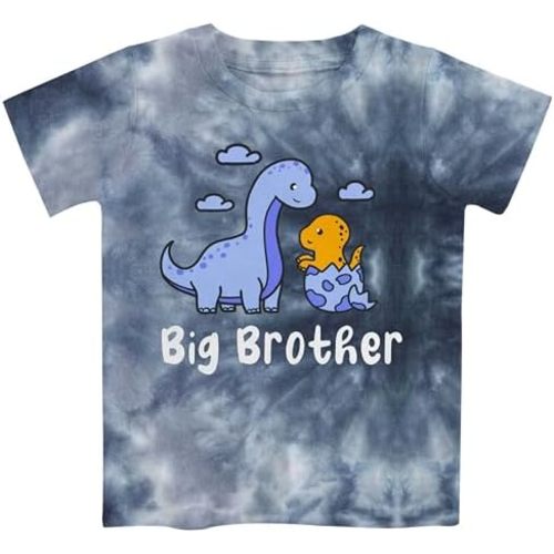 Funnycokid Big Brother T Shirt for Toddler Boys Tee Construction Promoted Short Sleeve 1-6 Years