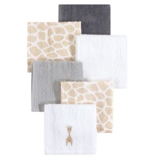 Hudson Baby Infant Unisex Super Soft Cotton Washcloths, Giraffes, One Size