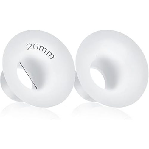 20mm Silicone Flange Inserts Compatible with Medela/for Spectra S1 S2 / Elvie / S18 S21 / Momcozy S9 S12/ TSRETE 24mm Breast Pump Shields or Freemie 25mm; Reduce Nipple Tunnel Down to 20mm