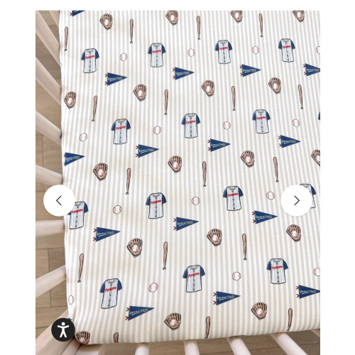 Blue Baseball Crib Sheet – In My Jammers