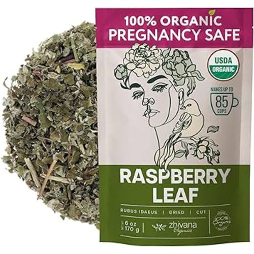 Organic Red Raspberry Leaf Tea – Wild Raspberry Tea for for Pregnancy, Healthy Cycle, Menstrual Cramps – 6oz