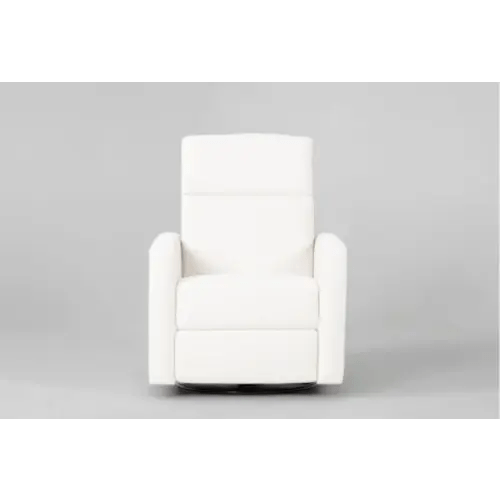 Zimri Cream 32" Nursery Power Swivel Glider Recliner
