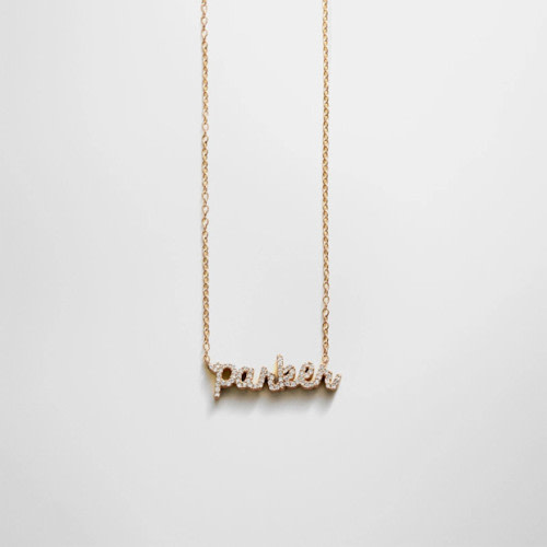 Baublebar 14K Gold Custom Nameplate Necklace - Mini Script