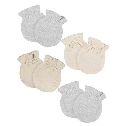 Gerber Baby Neutral 4-Pack Mittens, 0-6 Months