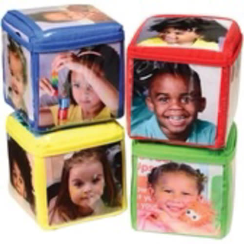 Stacking Blocks with Photo Pockets | 4-Piece Soft Foam Learning Set