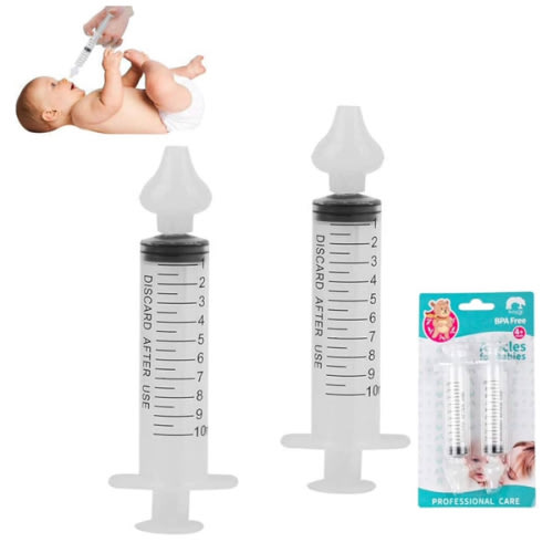 Nasal Irrigator for Baby,Syringe Nasal Irrigator,10ml Nasal Irrigator Portable Infant Nose Cleaner Nose Aspirator for Baby Fast All Natural Relief-Nasal Irrigation/Nasal Spray/Nasal Hygiene (2 PCS)