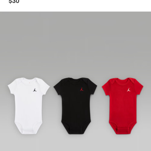 Jordan Everyday Essentials Baby Bodysuits (3-Pack). Nike.com