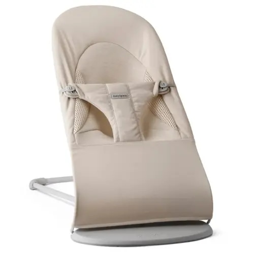Babybjorn Bouncer Balance Soft Woven/Jersey Tri-Fabric Light Beige | Baby Bunting AU