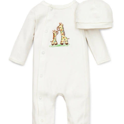 Giraffe Footed One-Piece & Hat