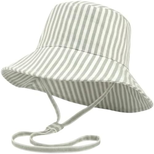 Beautiful Baby Sun Hat 0-6 Months - Adjustable Toddler Hat with UPF 50+ Sun Protection - Cute Kids Bucket Hat for Beach