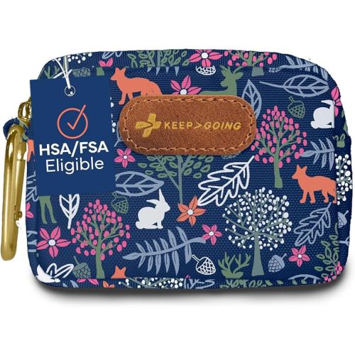 KeepGoing Small Travel First Aid Kit Kids – 60 Pc. Mini First Aid Kit for Purse, Diaper Bag, & Backpack with Latex-Free Bandages – 4 Oz., & 4.5 x 3.5 x 2 in, TSA-Approved