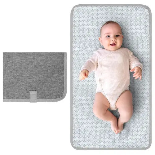 Accmor Portable Diaper Changing Pad, Waterproof Baby Changing Mat, Foldable Portable Travel Changing Pads for Baby, Grey