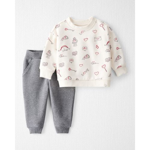 Baby 2-Piece Organic Cotton Set in Little Loves Print - Little Planet | Carter's