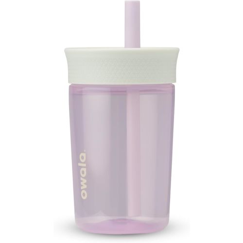Owala Kids Insulation BPA-Free Plastic Tumbler with Spill Resistant Flexible Straw, Easy to Clean, Kids Water Bottle, Great for Travel, Dishwasher Safe, 15 Oz, Mint and Pink, (Unicorn)
