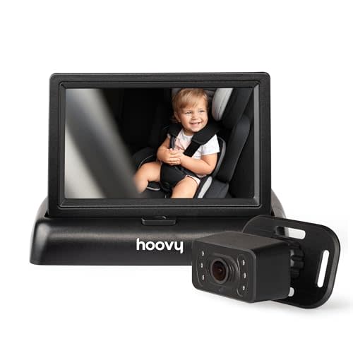 Hoovy Baby Car Camera Monitor, HD Real-Time Video, Rear-Facing Safety View, Easy Install