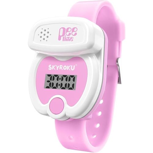 SKYROKU Potty Training Watch for Toddlers – Music & Light Reminders, Silicone Adjustable Strap, Rechargeable, Countdown Timer, Cute Toilet Shape – Easy Setup & Safe for Kids