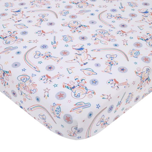 Disney Toy Story Woody, Buzz, and Jessie Fitted Crib Sheet