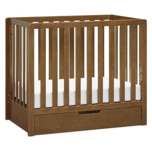 Carter's by daVinci Colby 4-in-1 Convertible Mini Crib with Trundle Drawer - Walnut