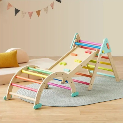 Tiny Land® 7-in-1 Rainbow Pikler Triangle Set