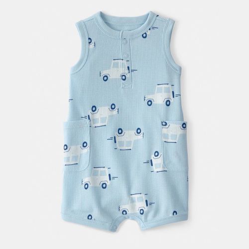 Baby Boy Carter's Car Waffle-Knit Sleeveless Romper