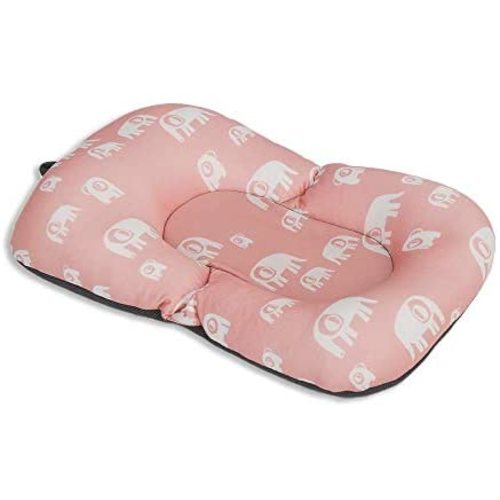 SIMPLY GOOD Floaty Baby Bath Pillow Baby Bath Seat for Sink or Bathtub – Bath Baby Essentials for Infant and Newborn Up to 6 Months - Baby Bath Tub Pillow (White Elephant on Pink)